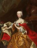 AUERBACH Johann Gottfried Portrait Of Archduchess Maria Anna Of Austria AUERBACH Johann Gottfried Portrait Of Archduchess Maria Anna Of Austria