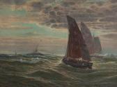 AUGUST HEYENDAHL Ludwig Sailing Ships At Sea AUGUST HEYENDAHL Ludwig Sailing Ships At Sea