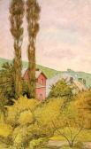 AUGUSTE MORIZOT Paysage À La Maison Rouge Et Au Cyprès AUGUSTE MORIZOT Paysage À La Maison Rouge Et Au Cyprès