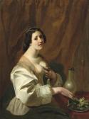 Augustinus Stom A Woman Seated By A Table With A Plate Of Artichokes Augustinus Stom A Woman Seated By A Table With A Plate Of Artichokes