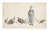 Augustus Josephus Knip A Boy With Turkeys Pencil Augustus Josephus Knip A Boy With Turkeys Pencil