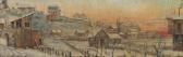 AUTHIAT Eugène Montmartre Sous La Neige Et Paris Vu Du Mont Valérien AUTHIAT Eugène Montmartre Sous La Neige Et Paris Vu Du Mont Valérien