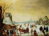 AVERCAMP Barent Pietersz. Eisvergnügen Vor Einer AVERCAMP Barent Pietersz. Eisvergnügen Vor Einer