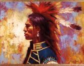 Ayers james Indian In Headdress Ayers james Indian In Headdress