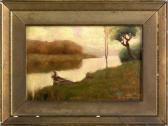 AYLWARD William James Landscape With A Fisherman AYLWARD William James Landscape With A Fisherman
