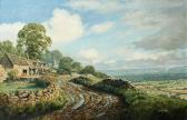 AYRES Donald Extensive Country Landscape With Hill-top Hamlet AYRES Donald Extensive Country Landscape With Hill-top Hamlet