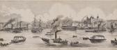 AZULAY Bondy Grand Panorama Of London From The River Thames AZULAY Bondy Grand Panorama Of London From The River Thames