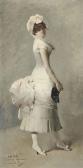 BÉRAUD Jean Portrait Of A Lady In Masquerade Ball Costume BÉRAUD Jean Portrait Of A Lady In Masquerade Ball Costume