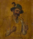 BÜCHE Josef Tyrolean Man Smoking BÜCHE Josef Tyrolean Man Smoking