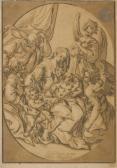 BÜSINCK Ludolph La Sainte Famille Avec Saint Jean Baptiste Chevauchant Un Agneau BÜSINCK Ludolph La Sainte Famille Avec Saint Jean Baptiste Chevauchant Un Agneau