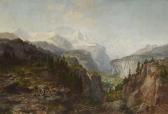 BÜTLER Joseph Niklaus Alpenlandschaft Mit Dorf Im Tal BÜTLER Joseph Niklaus Alpenlandschaft Mit Dorf Im Tal