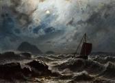 BAADE Knud Andreassen Sturmiche Nacht ... Küste Norwegens BAADE Knud Andreassen Sturmiche Nacht ... Küste Norwegens