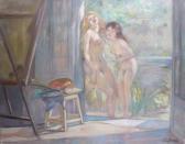 BACCHI Otis Nus Devant La Porte-fenêtre De L'atelier BACCHI Otis Nus Devant La Porte-fenêtre De L'atelier