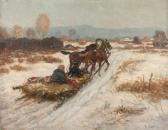 BACHEM Gottfried Bauernpaar Im Pferdeschlitten BACHEM Gottfried Bauernpaar Im Pferdeschlitten