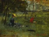 BACHER Otto Henry The Red Parasol BACHER Otto Henry The Red Parasol