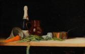 BACHMANN Karoly, Karl Nature Morte À La Bouteille De Champagne BACHMANN Karoly, Karl Nature Morte À La Bouteille De Champagne