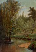 BACHOUX G. Bord De Riviere Avec Une Barque Amarree BACHOUX G. Bord De Riviere Avec Une Barque Amarree