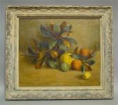 BACKUS JOSEFA Still Life Of Fruit And Magnolia Leaves BACKUS JOSEFA Still Life Of Fruit And Magnolia Leaves