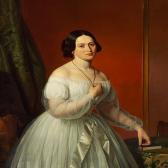 BAERENTZEN Em. Portrait Of Clotildis Natalie Septima In A White Dress BAERENTZEN Em. Portrait Of Clotildis Natalie Septima In A White Dress