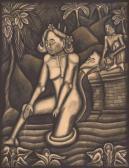 BAGUS NYOMAN TANTRA IDA Woman Bathing Whilst A Man Looks On BAGUS NYOMAN TANTRA IDA Woman Bathing Whilst A Man Looks On