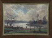 BAIER Hans Seenlandschaft Unter Bewölktem Himmel BAIER Hans Seenlandschaft Unter Bewölktem Himmel