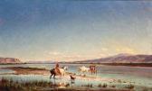BAIN-SMITH Henri Arabs Watering Their Horses At A Lake BAIN-SMITH Henri Arabs Watering Their Horses At A Lake