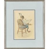 BAKER DOROTHY MAY Hare Reading A Newspaper BAKER DOROTHY MAY Hare Reading A Newspaper