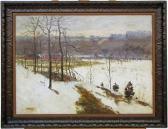 Baker George H Snowy Eastern Indiana Landscape Possibly Whitewater River Valley Baker George H Snowy Eastern Indiana Landscape Possibly Whitewater River Valley