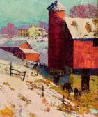 baker george herbert The Red Barn In Winter baker george herbert The Red Barn In Winter