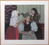 BALAZS Suzie Two Older Women Dressing A Young Woman In Hungarian National Costume BALAZS Suzie Two Older Women Dressing A Young Woman In Hungarian National Costume