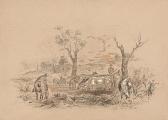 BALCOMBE THOMAS Untitled (pastoral Scene With Stockmen And Cattle) BALCOMBE THOMAS Untitled (pastoral Scene With Stockmen And Cattle)