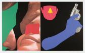 BALDESSARI John Couple And Manwith Gun BALDESSARI John Couple And Manwith Gun
