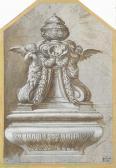BALDI Lazzaro Design For A Monument With Two Putti Around An Urn BALDI Lazzaro Design For A Monument With Two Putti Around An Urn