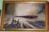 BAMPFIELD John Military Scene, John Bampfield, Oil On Canvas BAMPFIELD John Military Scene, John Bampfield, Oil On Canvas