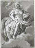 BARATTA Carlo Alberto Juno Mit Dem Pfau In Wolken Thronend BARATTA Carlo Alberto Juno Mit Dem Pfau In Wolken Thronend