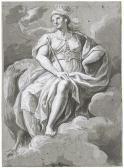 BARATTA Carlo Alberto Juno Mit Dem Pfau In Wolken Thronend BARATTA Carlo Alberto Juno Mit Dem Pfau In Wolken Thronend