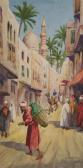 BARBARO Giovanni Cairo Street Scene & Beside The Nile BARBARO Giovanni Cairo Street Scene & Beside The Nile