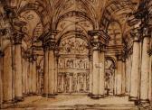 BARBERI Giuseppe The Interior Of A Circular Temple BARBERI Giuseppe The Interior Of A Circular Temple