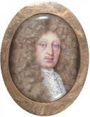 BARBETTE Josias Portrait D\’homme En Perruque Blonde Et Jabot De Fine Dentelle BARBETTE Josias Portrait D\’homme En Perruque Blonde Et Jabot De Fine Dentelle