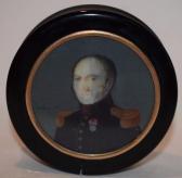 BARBEY Portrait D'officier En Buste Sur Fond Gris BARBEY Portrait D'officier En Buste Sur Fond Gris