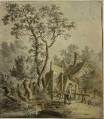 BARBIERS Bartholomaus Wandelaar En Visser Op Bruggetje BARBIERS Bartholomaus Wandelaar En Visser Op Bruggetje