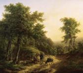 BARBIERS Pieter II Travellers Resting On A Sandy Track In A Mountainous Landscape BARBIERS Pieter II Travellers Resting On A Sandy Track In A Mountainous Landscape