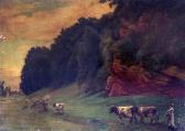 BARCLAY Edgar Cattle Drover In A Landscape & Farmhands At Rest BARCLAY Edgar Cattle Drover In A Landscape & Farmhands At Rest