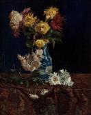 BARE Martha West Still Life With Chrysanthemums In An Oriental Vase BARE Martha West Still Life With Chrysanthemums In An Oriental Vase