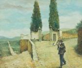 BARGELLINI Umberto Paesaggio Con Figura BARGELLINI Umberto Paesaggio Con Figura