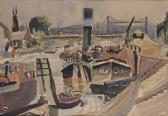 BARKER John Edward Harbour Scene BARKER John Edward Harbour Scene