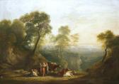 BARKER Thomas An Extensive Landscape With Figures Resting With Cattle BARKER Thomas An Extensive Landscape With Figures Resting With Cattle