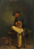 BARKER Thomas Jones Fisherman Mending His Net BARKER Thomas Jones Fisherman Mending His Net