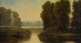BARLAND Adam Figure In A Rowboat On A River BARLAND Adam Figure In A Rowboat On A River