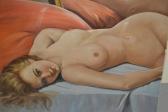 BARLING James Study Of A Reclining Nude Female BARLING James Study Of A Reclining Nude Female
